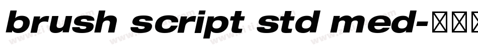 brush script std med字体转换